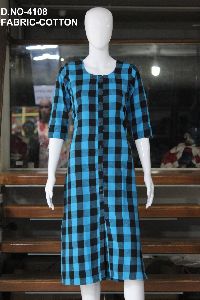 Casual Checked Kurtis For Women