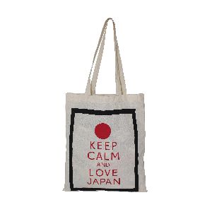 150 GSM Natural Cotton Grocery Bag With Long Handle