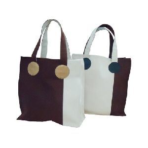 20 Oz Dyed/Natural Cotton Canvas Tote Bag With Cotton Web Handle