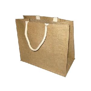 PP Laminated Jute Fabric Shopping Bag With Soft Rope Handle