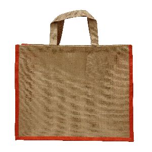 PP LAMINATED JUTE Shopping BAG WITH Self Handle