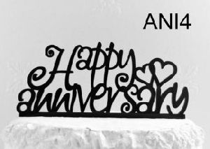 Ani4 Anniversary Cake Topper