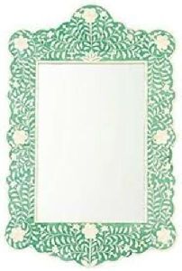 Polished Bone Inlay Mirror Frame, Size : Multisize