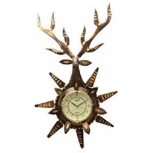 Wooden Deer Wall Clock