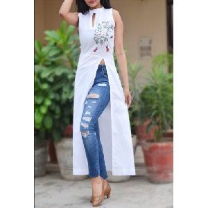 White Straight Kurti