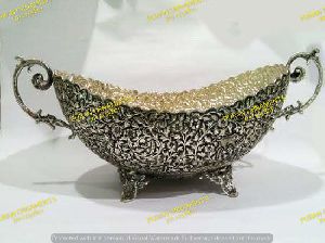 Antique Silver Fruit Bowl (in FIne Embossing)