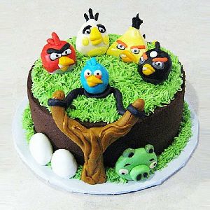Angry Bird Floret Cake
