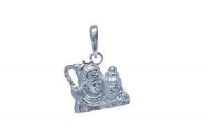 Silver Shiv Parvati Pendant
