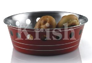 Colored Regular Bread Basket With Round Cutting