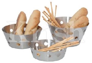 Heavy Bread Basket with Round Cutting