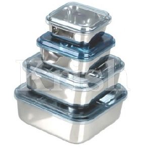 Square Storage Bowl with Acrylic see Through Lid