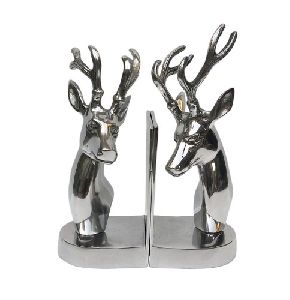 Metal Stag Bookends