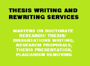 Thesis writing agency
