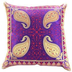 Cotton Paisley Printed Cushion Cover