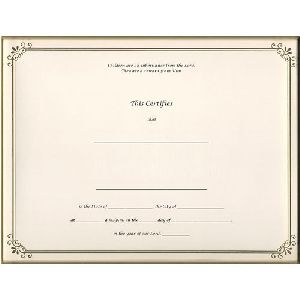 Printed Certificate
