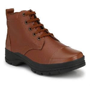 Tan Leather Police Boot