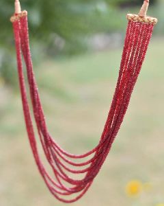 Ruby gem stone beads and cut stone