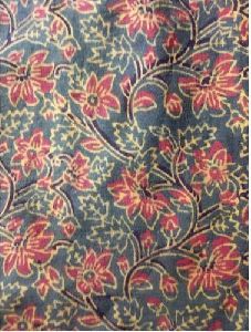 Ajrakh Floral Print Cotton Fabric