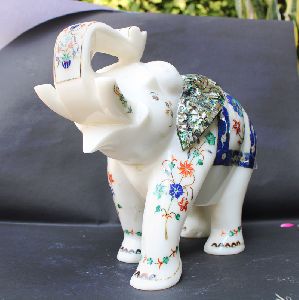 Handcrafted Marble Elephants