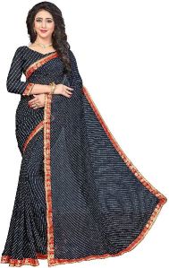 Women's Georgette Rajasthani Leheriya Saree(MOTHUDA,)