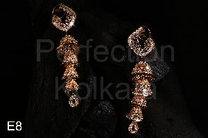 AMERICAN DIAMOND LONG INDO-WESTERN JHUMKA