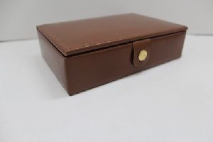 Leather Cufflink Box