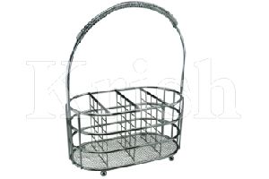 Wire Cutlery Caddy With Handle