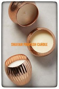 Copper Bowl Shaped Candles