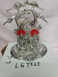 Silver Plated Laxmi Ganesh Tree