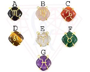 Zodiac Signs Gemstone Pendant