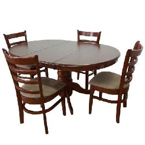 4 Seater Wooden Dining Table Set