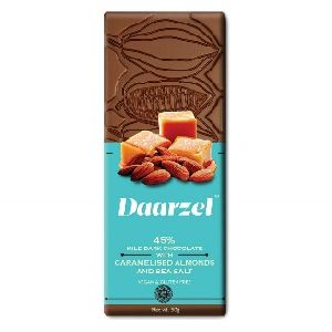 Daarzel 45% Mild Dark Chocolate With Caramelised Almonds and Sea Salt