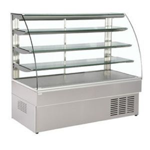 Stainless Steel Curved Display Counter
