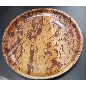 Wooden Plates With texture 9inch Dia
