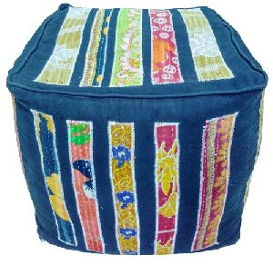 Handmade Indian Pouf Stool