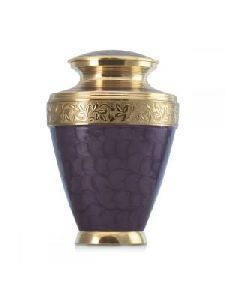 Brass Urn Purple Enamel