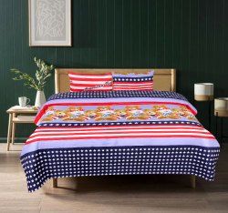 Printed Double Bedsheets, Size : 86x86