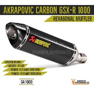 Gabroo Automobiles AKARAPOVIK CARBON GSX-R 1000 Super Sonic Exhausts Modification for all Bikes.