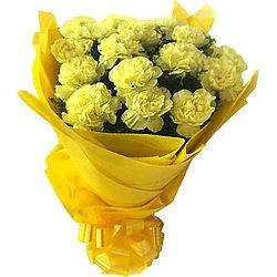 Wonderful Yellow Carnations Bouquet