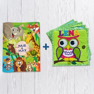 Owl Book And Baby Book Theme (JUNGLE)
