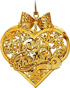 GOLD CHRISTMAS ORNAMENTS