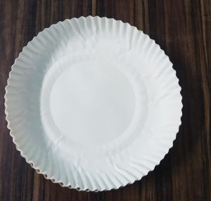 Wrinkle White &amp; Color Paper Plates