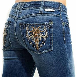 Ladies Embroidered Jeans