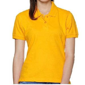 Women's Plain Polo Neck Good Quality Cotton T-Shirt