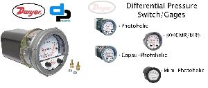 Dwyer A3000-50MM Photohelic Pressure Switch Gauge Range 0-50 mm w.c.