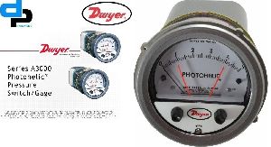 Dwyer A3002 Photohelic Pressure Switch Gauge Range 0-2.0 Inch w.c.
