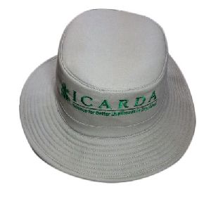 Embroidered White Cotton Hat