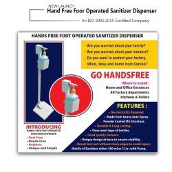 Hand Free Foot Operated Sanitizer Dispenser Machine
