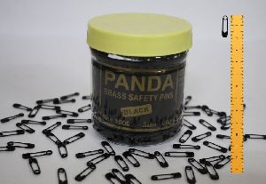Panda Black Brass Safety Pins