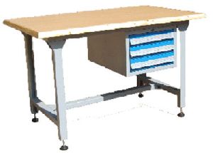 Work Bench with Partial Cabinet